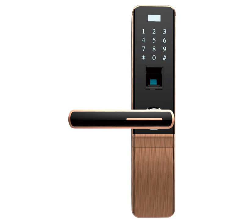 Smart lock Z-10 red bronze (electroplating drawing)